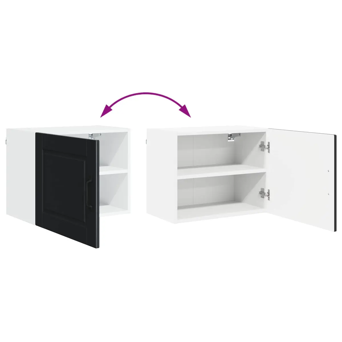 Wall-Mounted Kitchen Cabinet in Black