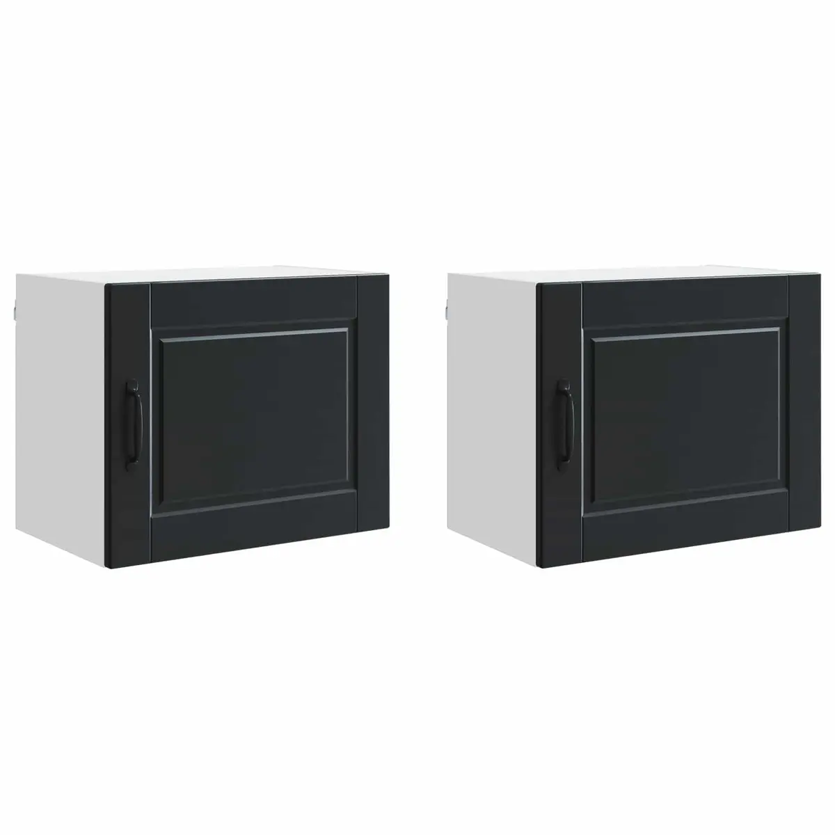 Black Wall Cabinet Porto for Kitchen Storage