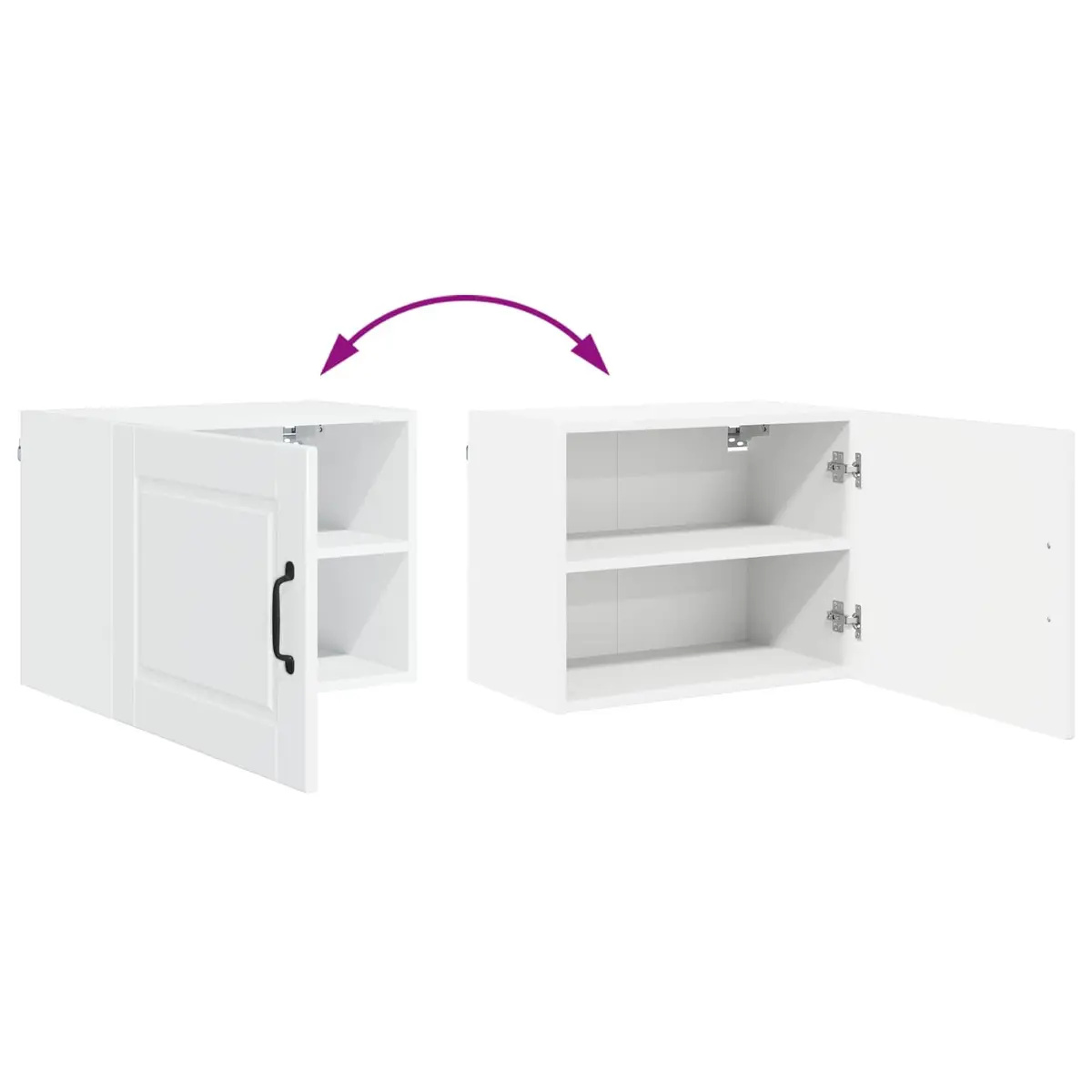 Wall Cabinet Engineered Wood 50 x 31 x 40 cm High Gloss White