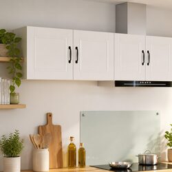 High Gloss White Wall Cabinet Set for Modern Kitchens