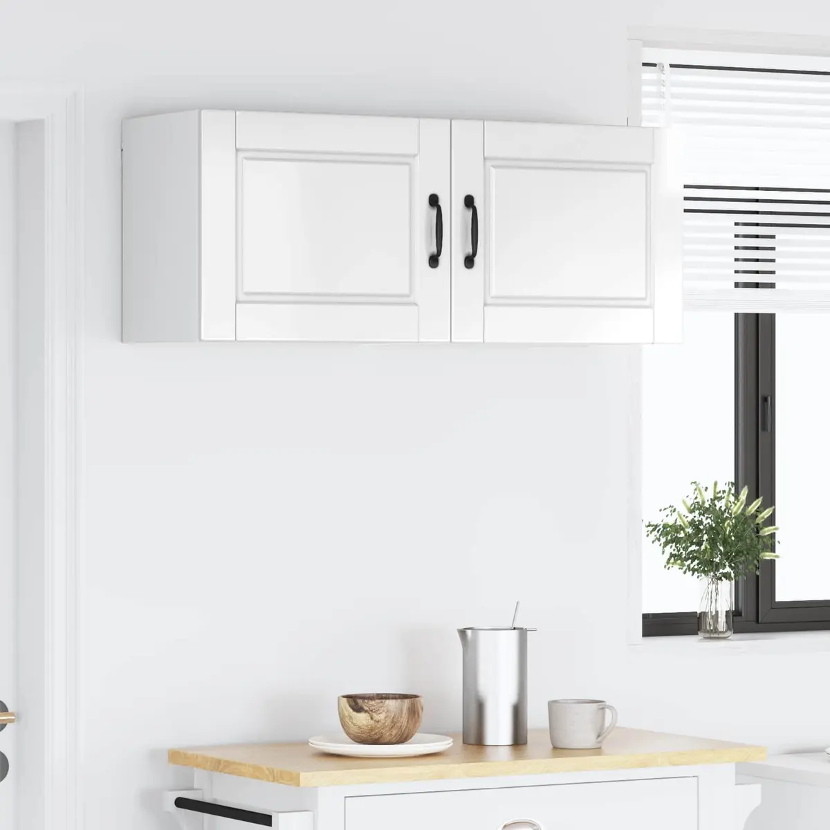 Wall Cabinet Engineered Wood 50 x 31 x 40 cm High Gloss White 2 Pieces