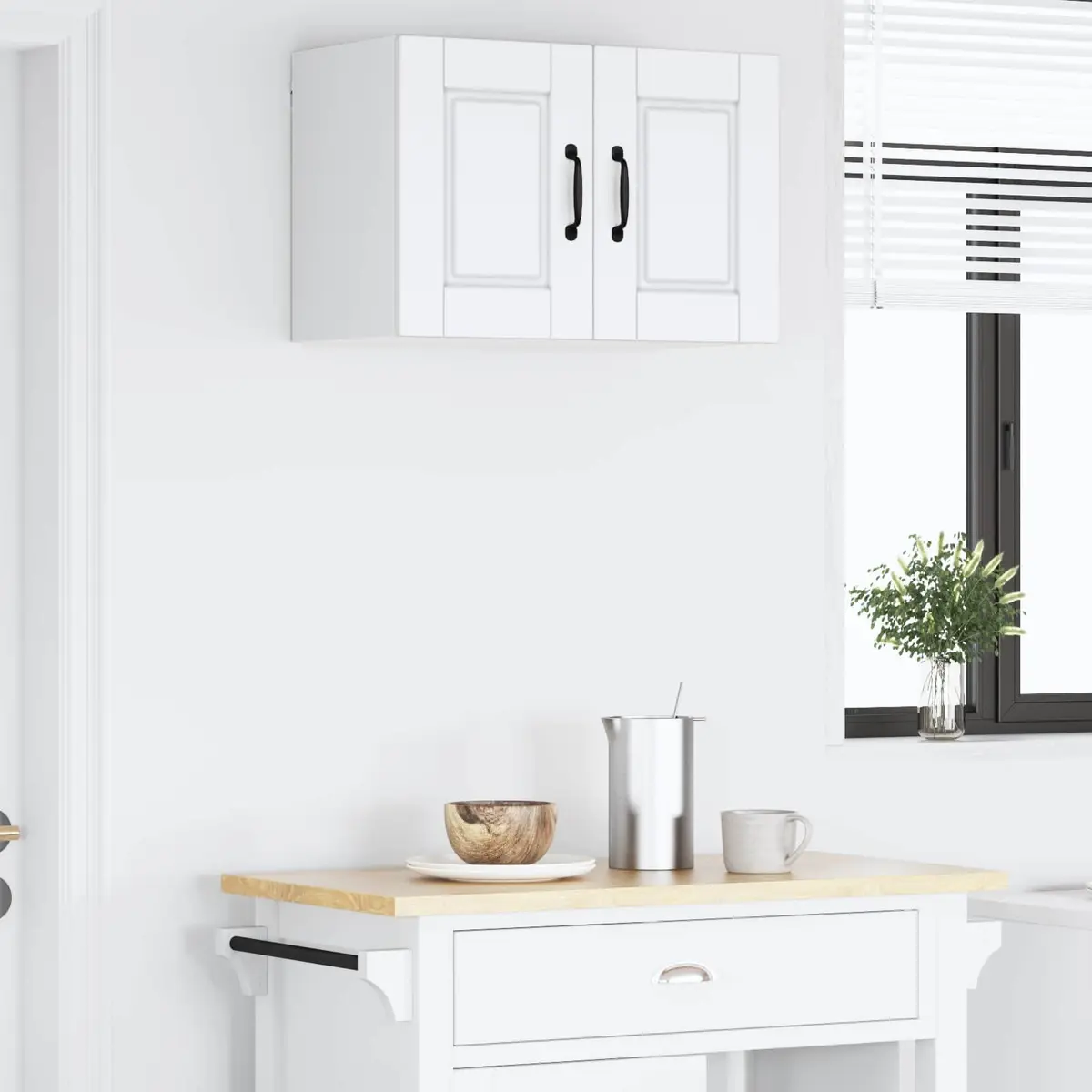 White Wall-Mounted Kitchen Cabinet 60x31x40cm