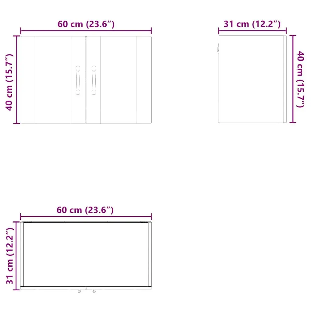 Black Wall Cabinet for Kitchen Storage