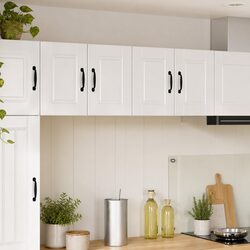 High Gloss White Kitchen Wall Cabinet - 60cm 2 Pack