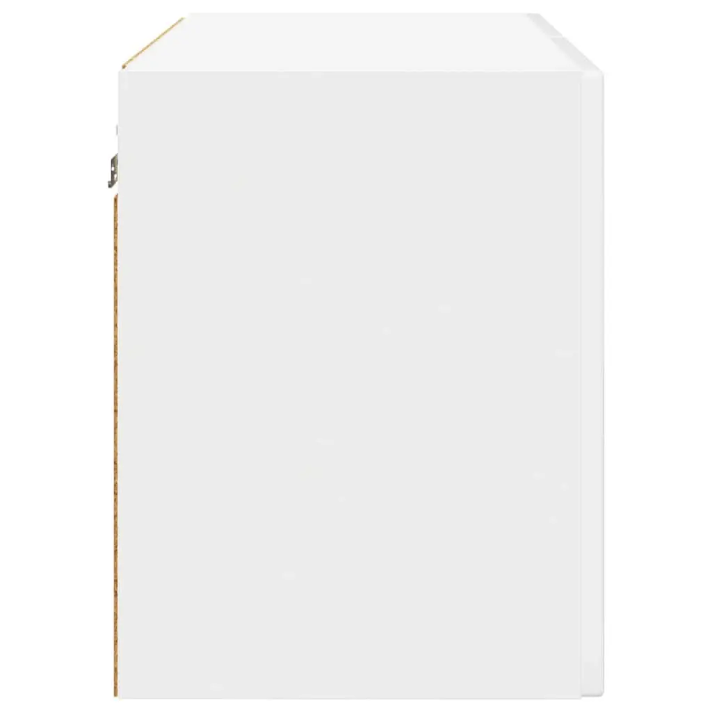 Wall Cabinet High Gloss White Kitchen Storage 60cm Engineered Wood Modern 2 Pack