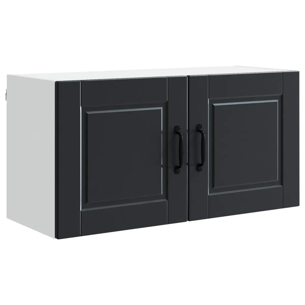 Black Wall-Mounted Kitchen Cabinet 80x31x40cm Engineered Wood