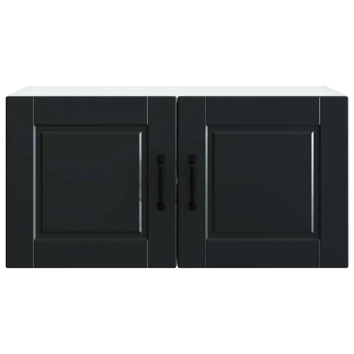 Black Wall-Mounted Kitchen Cabinet 80x31x40cm Engineered Wood