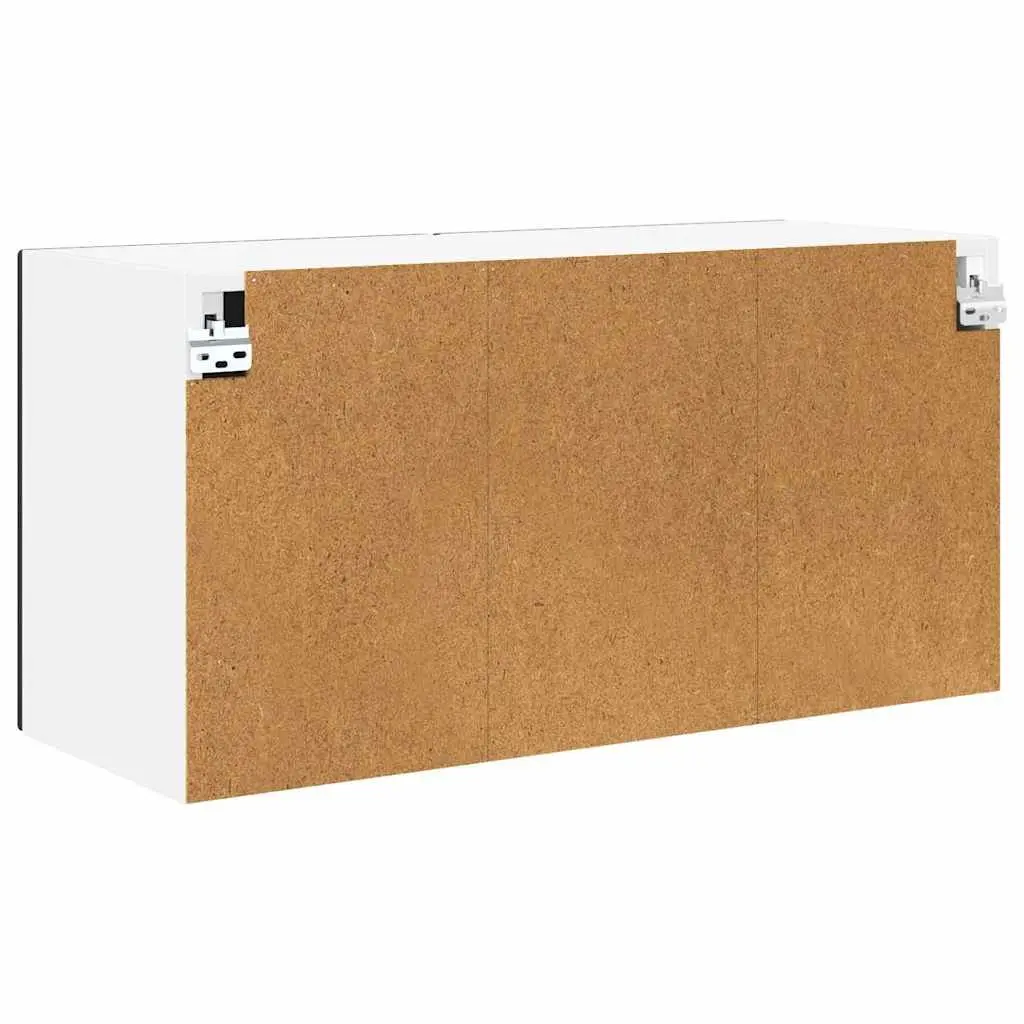 Black Wall-Mounted Kitchen Cabinet 80x31x40cm Engineered Wood