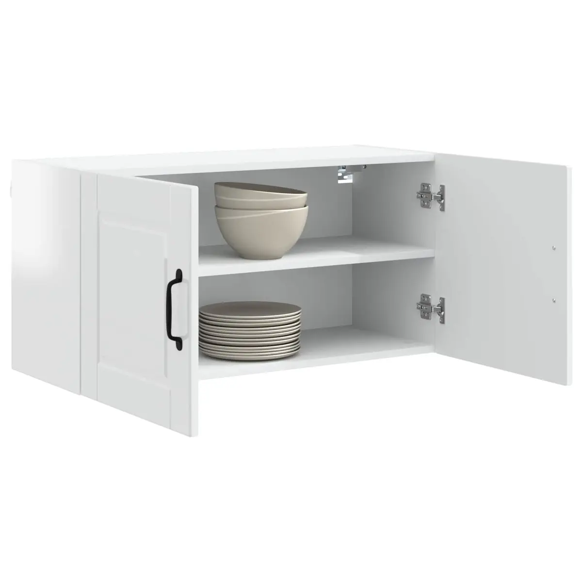 Kitchen Cabinet Engineered Wood 80 x 31 x 40 cm High Gloss White Wall Mounted