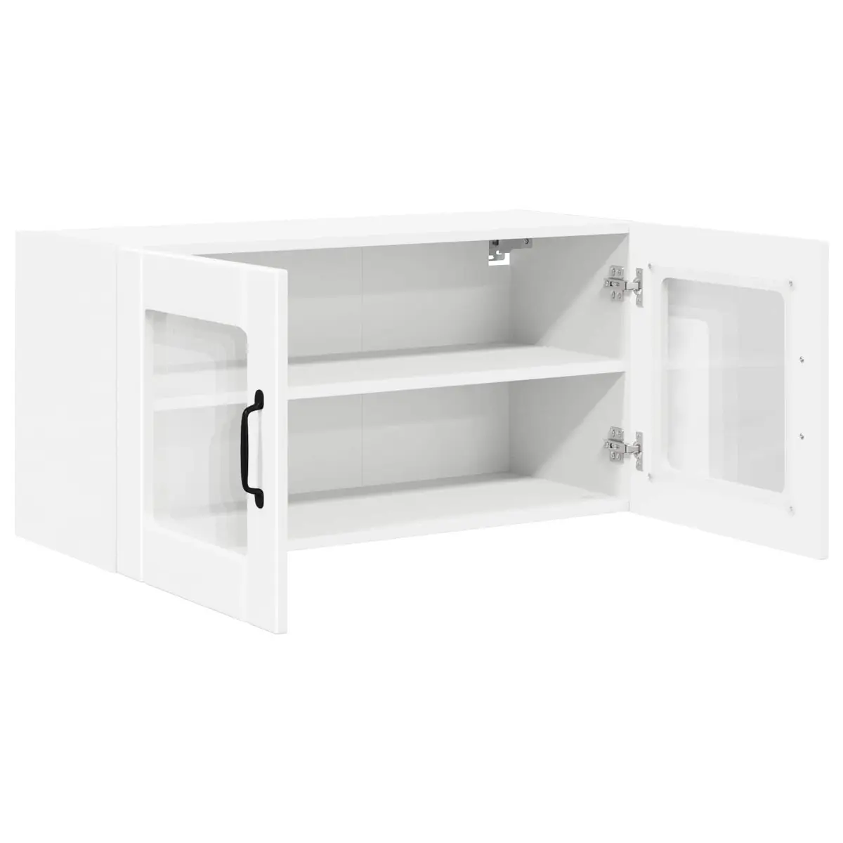 Wall-Mounted Kitchen Cabinet Organizer in White