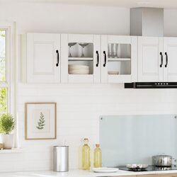 High Gloss White Wall Glass Cabinet for Kitchen Storage