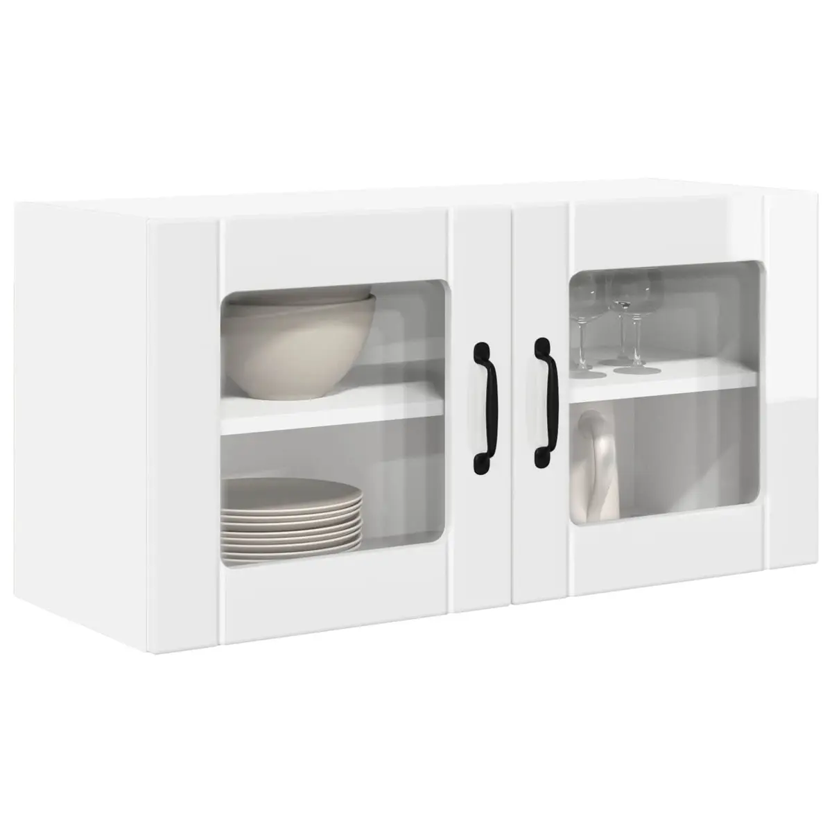 Wall Cabinet Engineered Wood 80 x 31 x 40 cm High Gloss White