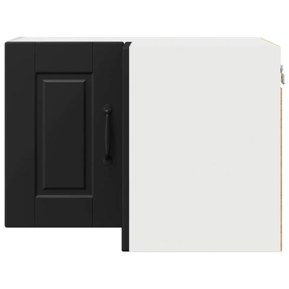 Wall-Mounted Black Kitchen Corner Cabinet