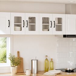 Stylish Wall Glass Cabinet for Modern Kitchen Storage