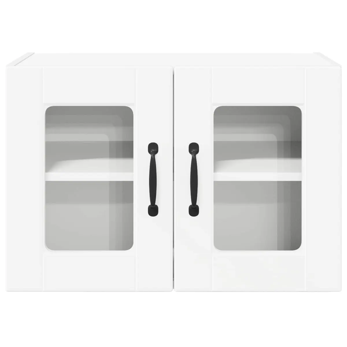 Wall Cabinet Engineered Wood Glass 60x31x40cm White