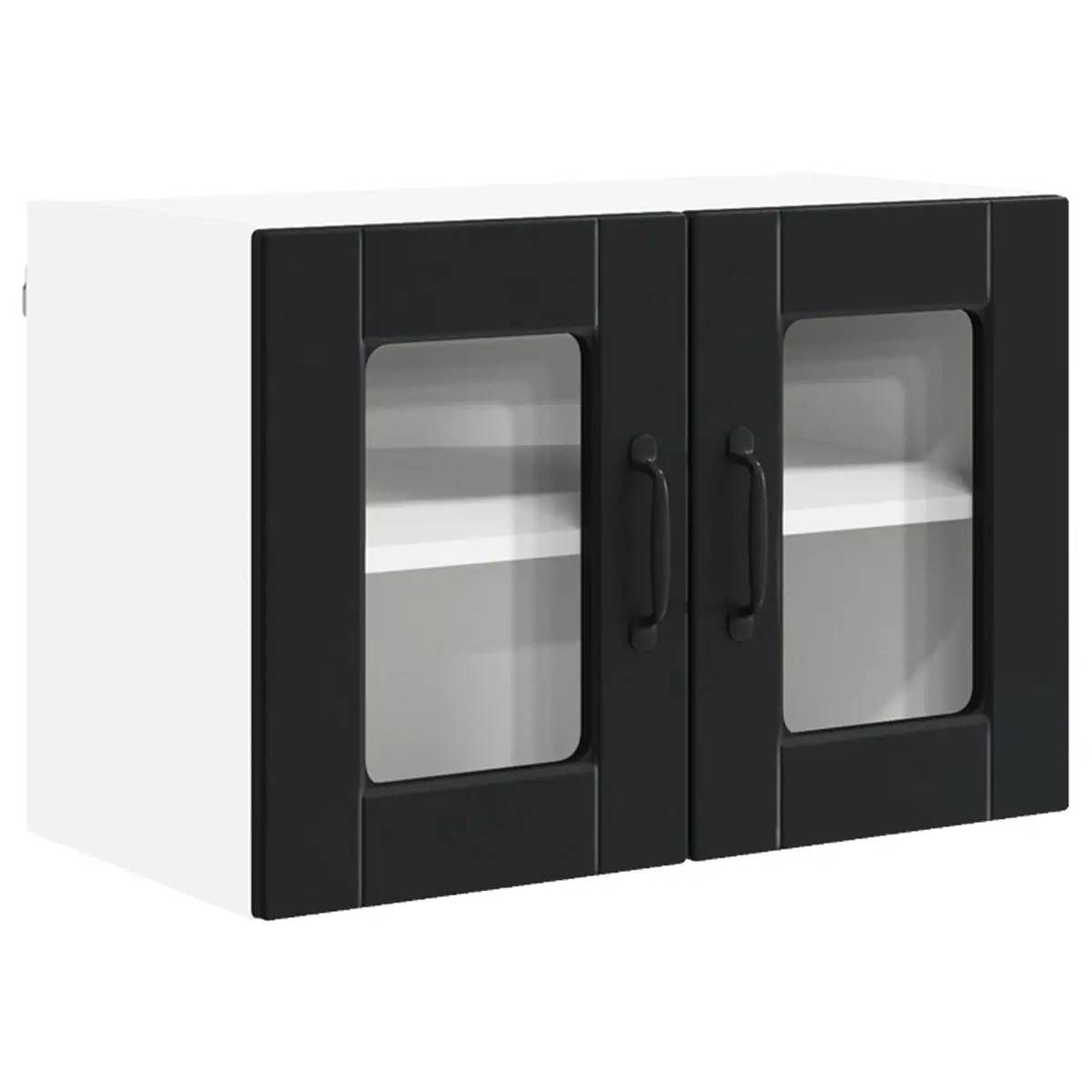 Wall Mounted Kitchen Cabinet Engineered Wood 60 x 31 x 40 cm Black 2 Piece