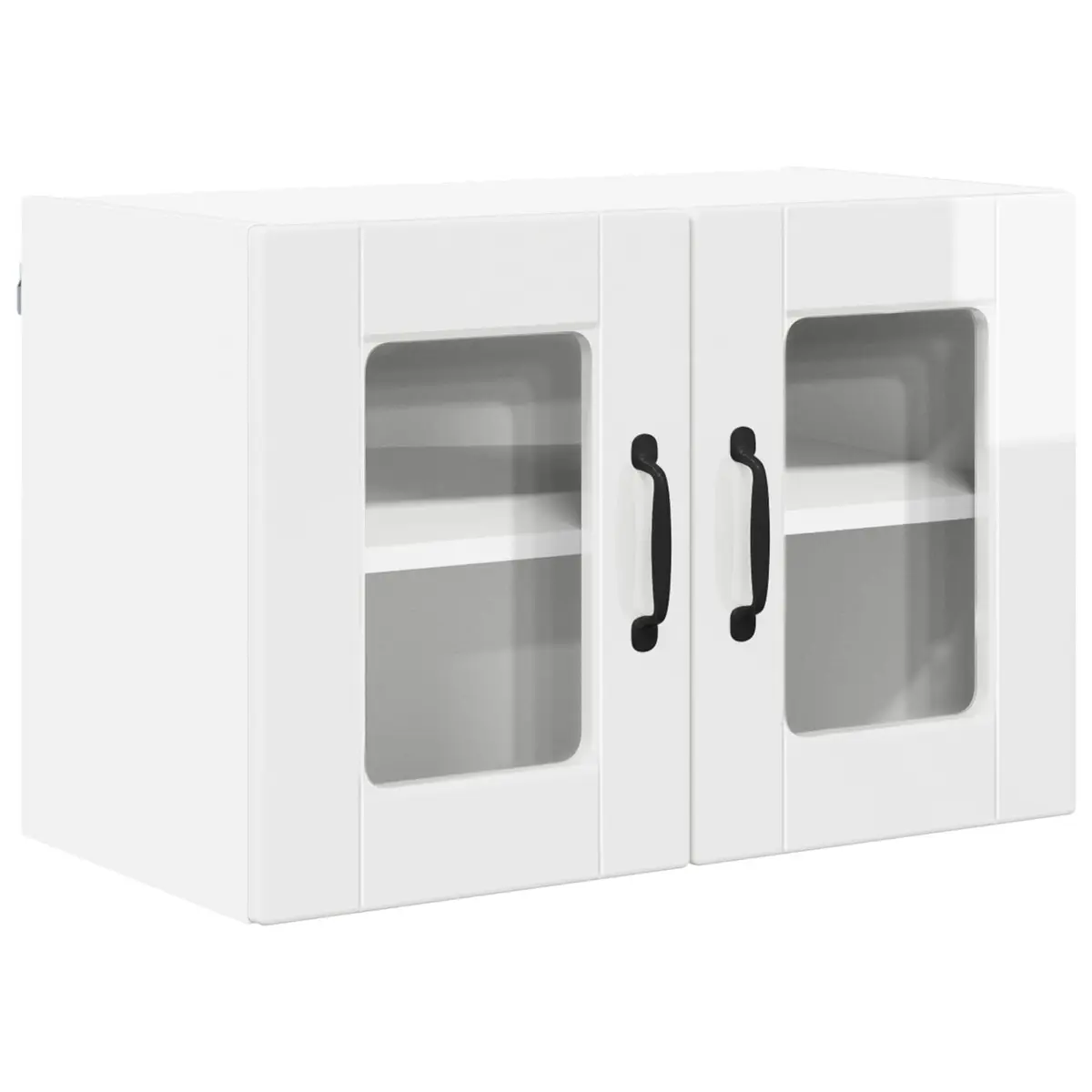 High Gloss White Wall Glass Cabinet for Kitchen Storage