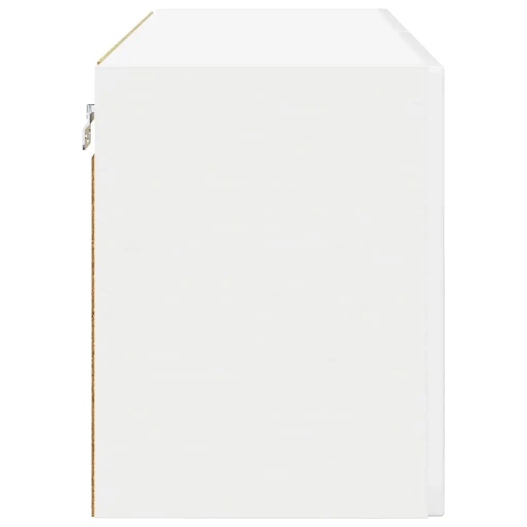 High Gloss White Wall Glass Cabinet for Kitchen Storage