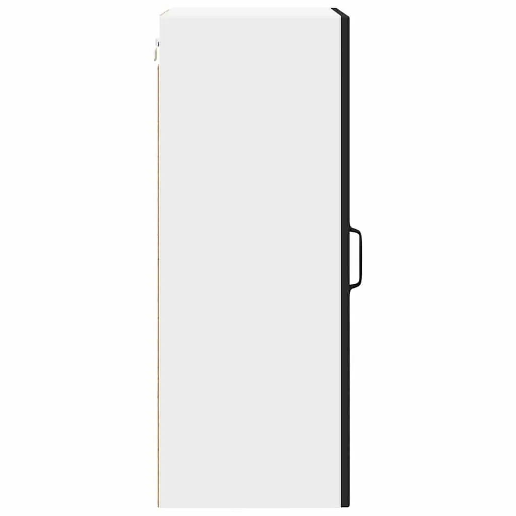 Wall Glass Cabinet 2 pcs Black Kitchen Storage Cupboard Wall Mounted Display