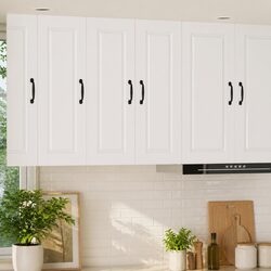 Stylish White Wall-Mounted Kitchen Cabinet Unit