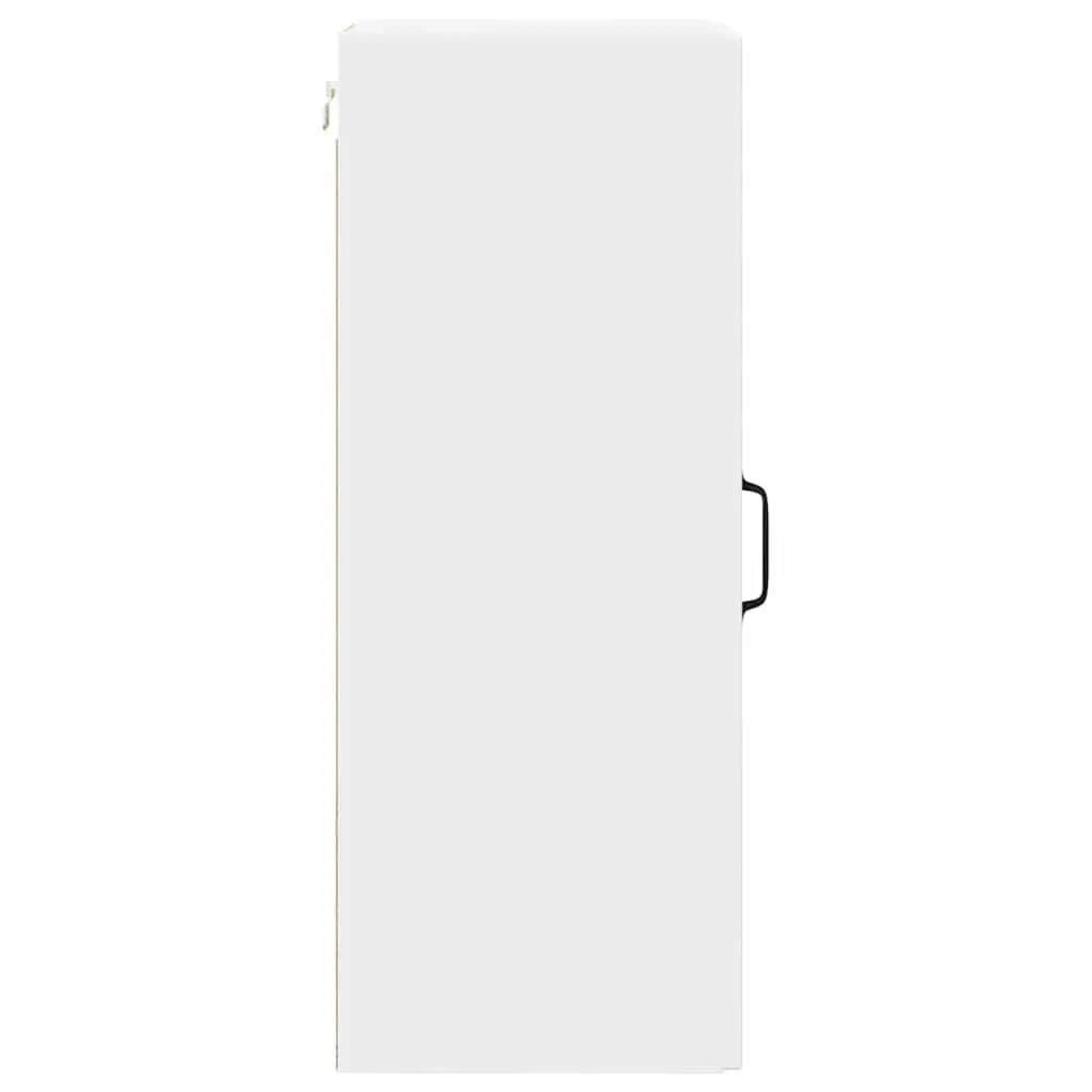 Wall Cabinet Engineered Wood 30 x 31 x 80 cm White Mounted Shelves