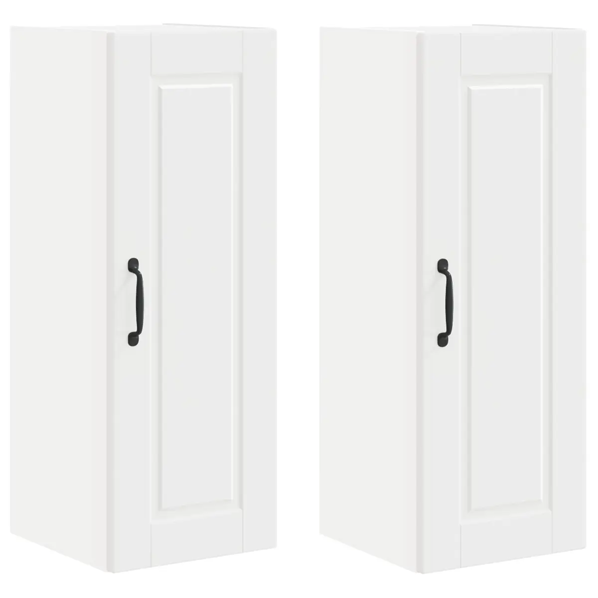PORTO Wall Cabinet 2 pcs White Storage Engineered Wood