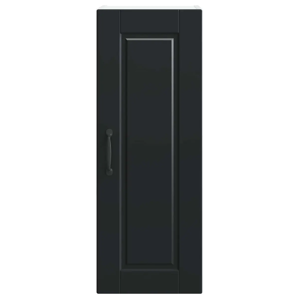 Black Engineered Wood Wall Cabinet for Kitchen