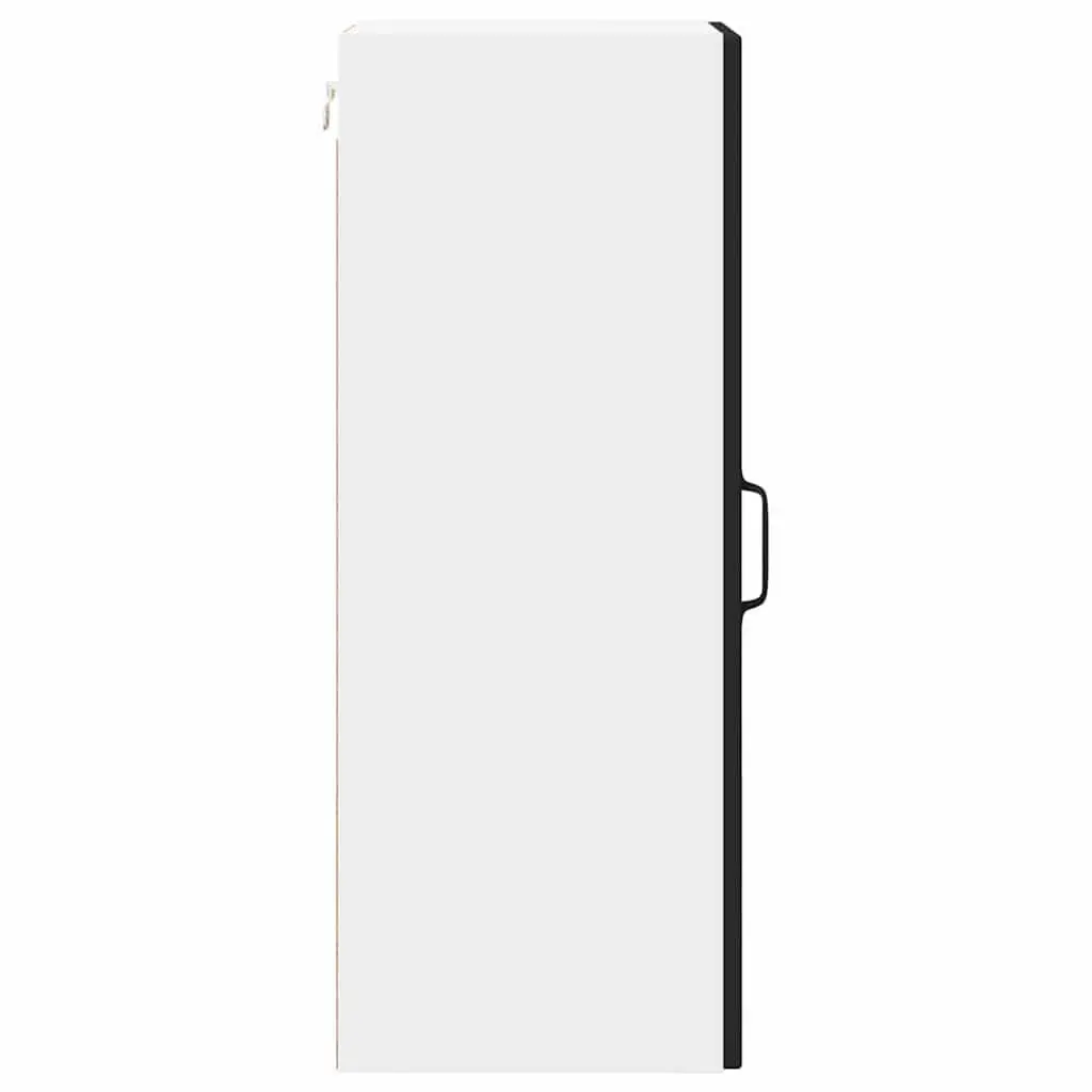 Black Engineered Wood Wall Cabinet for Kitchen