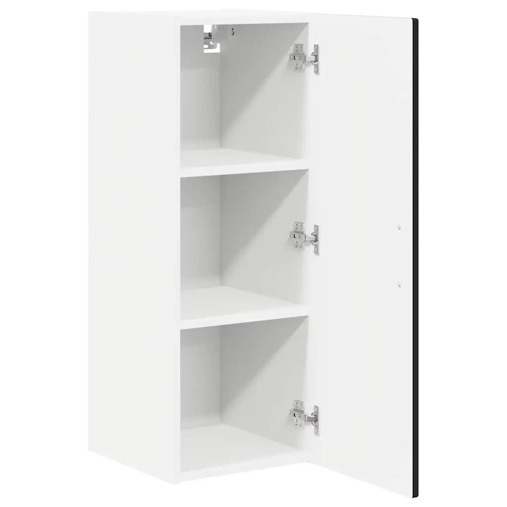 Black Engineered Wood Wall Cabinet Set