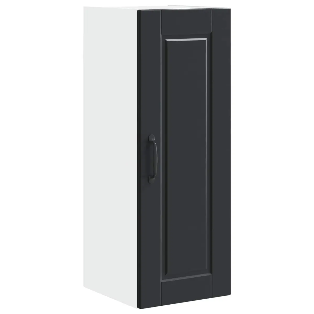 Black Engineered Wood Wall Cabinet Set