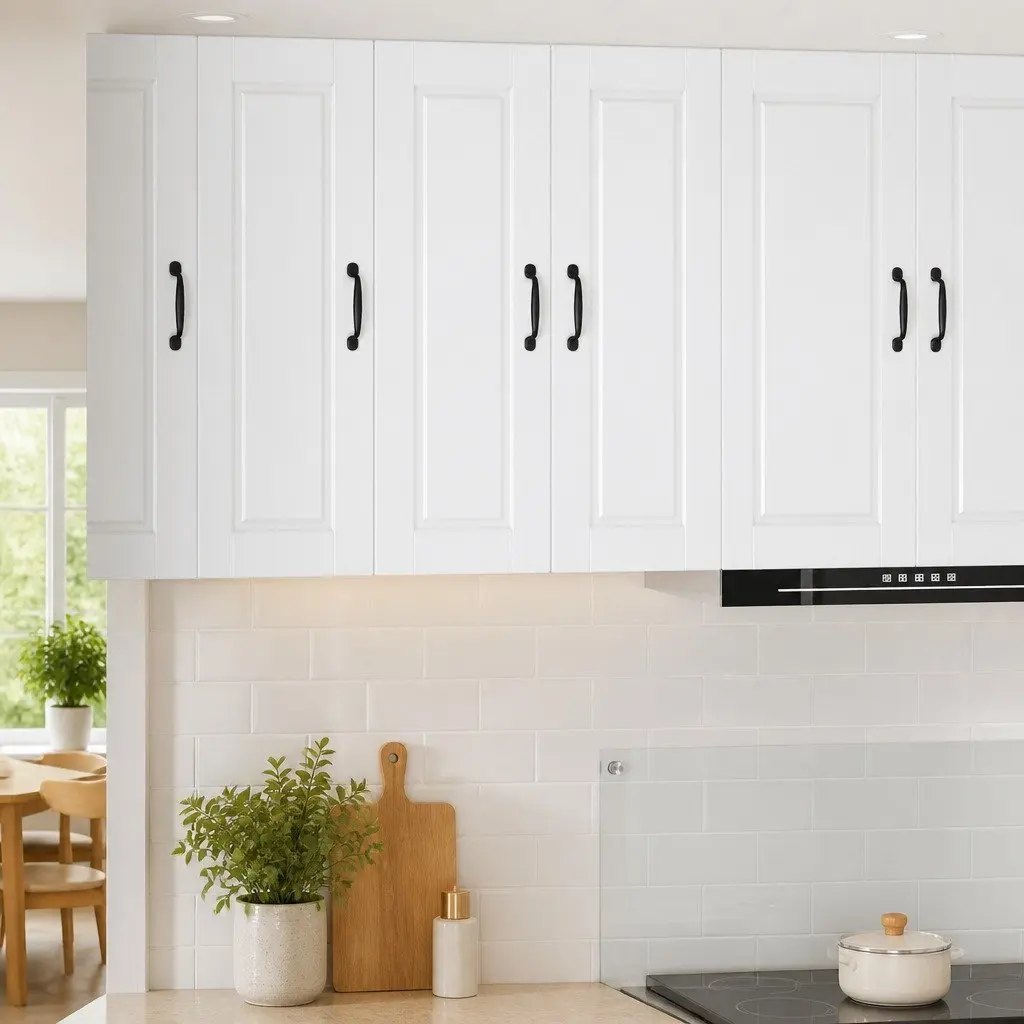 Wall Cabinet Engineered Wood 30x31x80cm High Gloss White 2 Piece