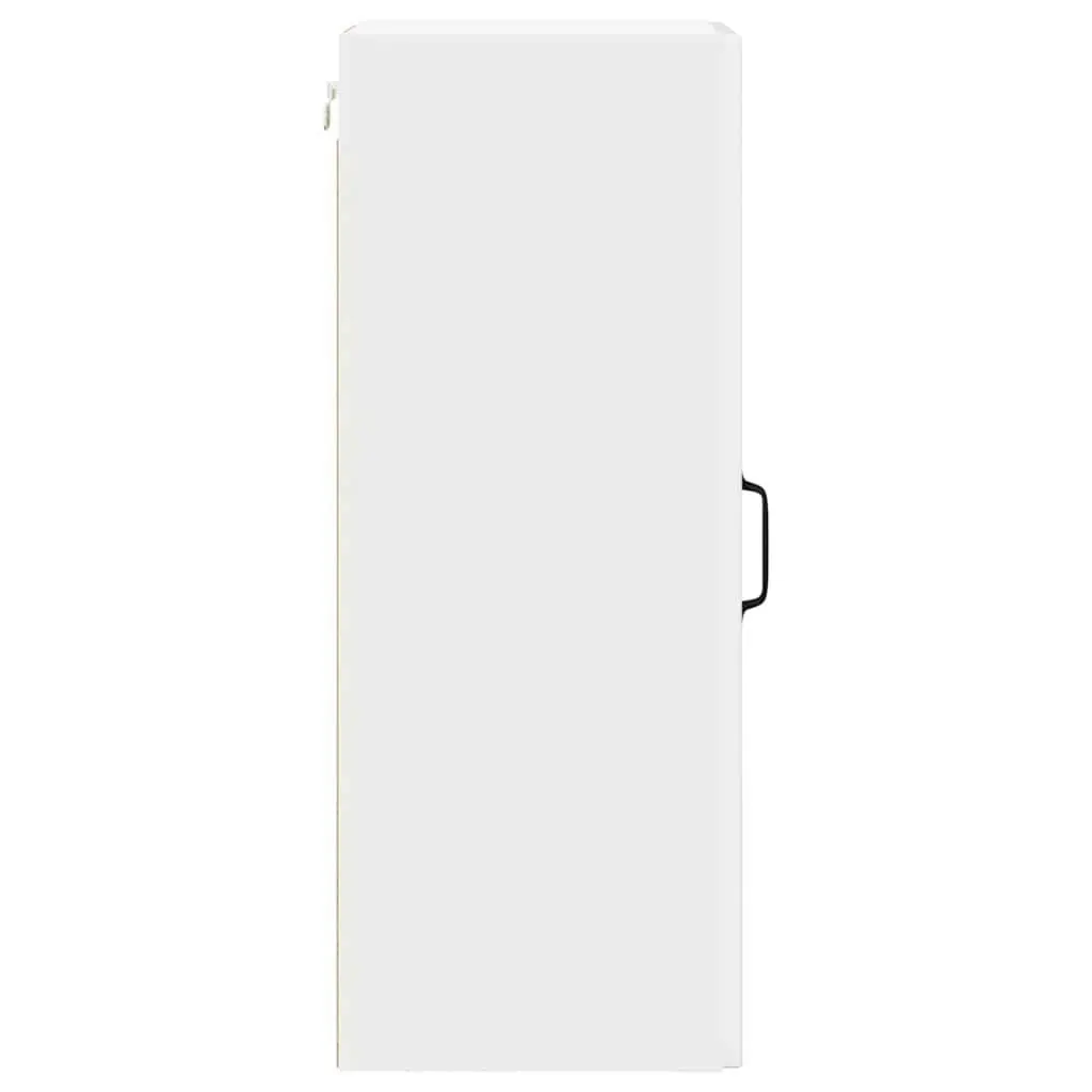 Wall Cabinet Engineered Wood 30x31x80cm High Gloss White 2 Piece