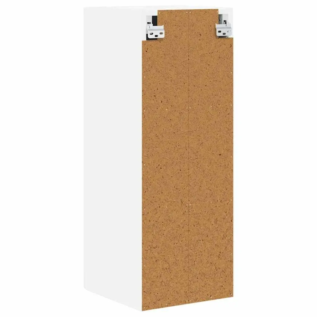 Wall Cabinet Engineered Wood 30x31x80cm High Gloss White 2 Piece