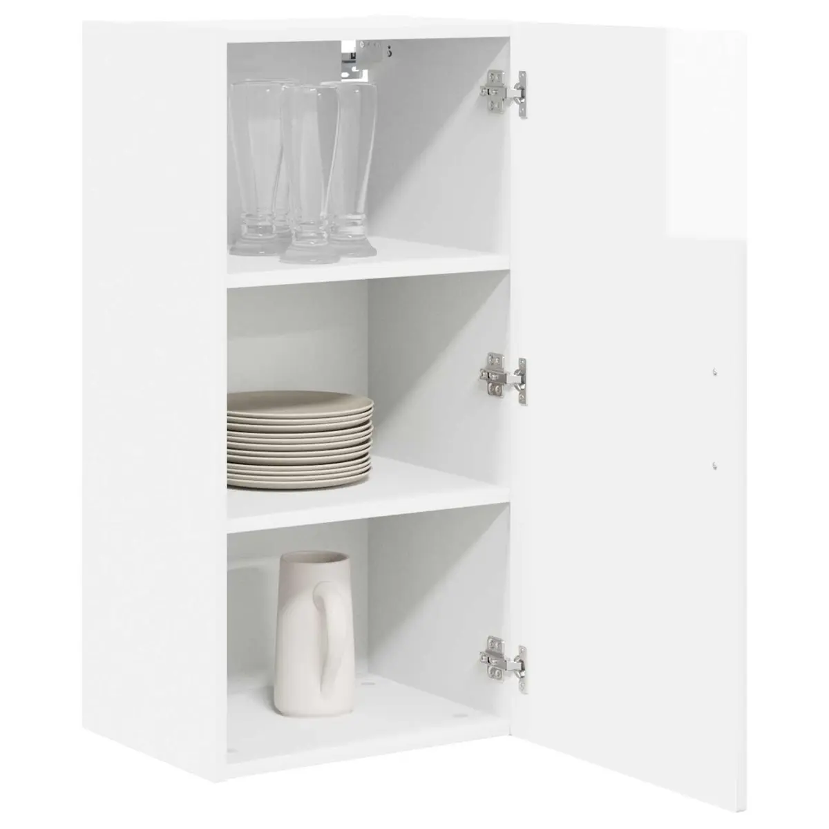 High Gloss White Modern Wall Cabinet for Kitchen Storage