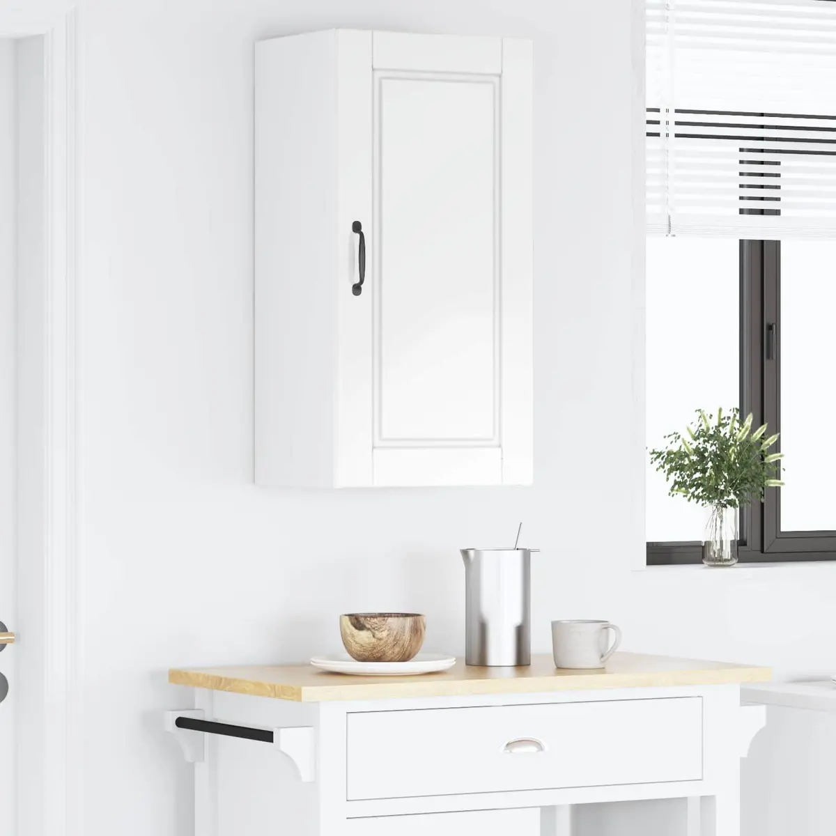 High Gloss White Modern Wall Cabinet for Kitchen Storage
