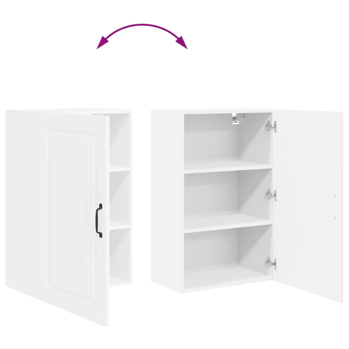 Wall Cabinet Engineered Wood 50 x 31 x 80 cm White