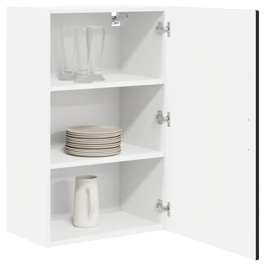Black Engineered Wood Wall Cabinet 50x31x80cm