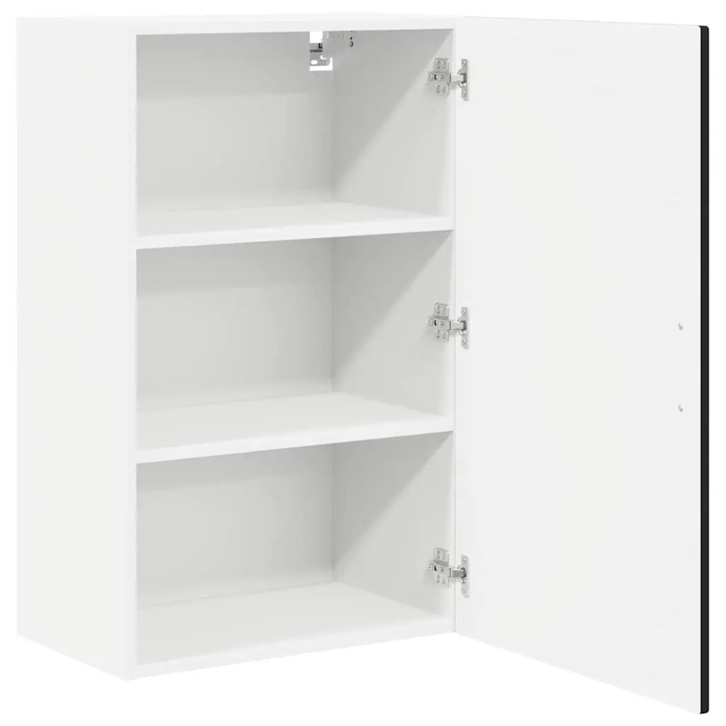 Black Engineered Wood Wall Cabinet 50x31x80cm