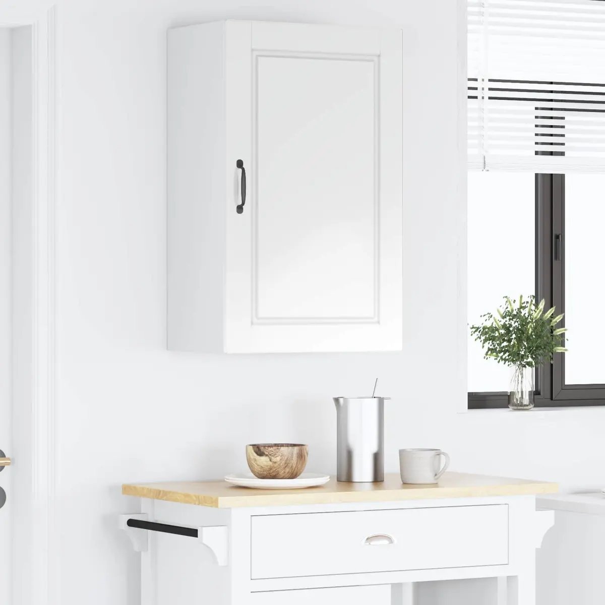 Wall Cabinet Engineered Wood 50 x 31 x 80 High Gloss White