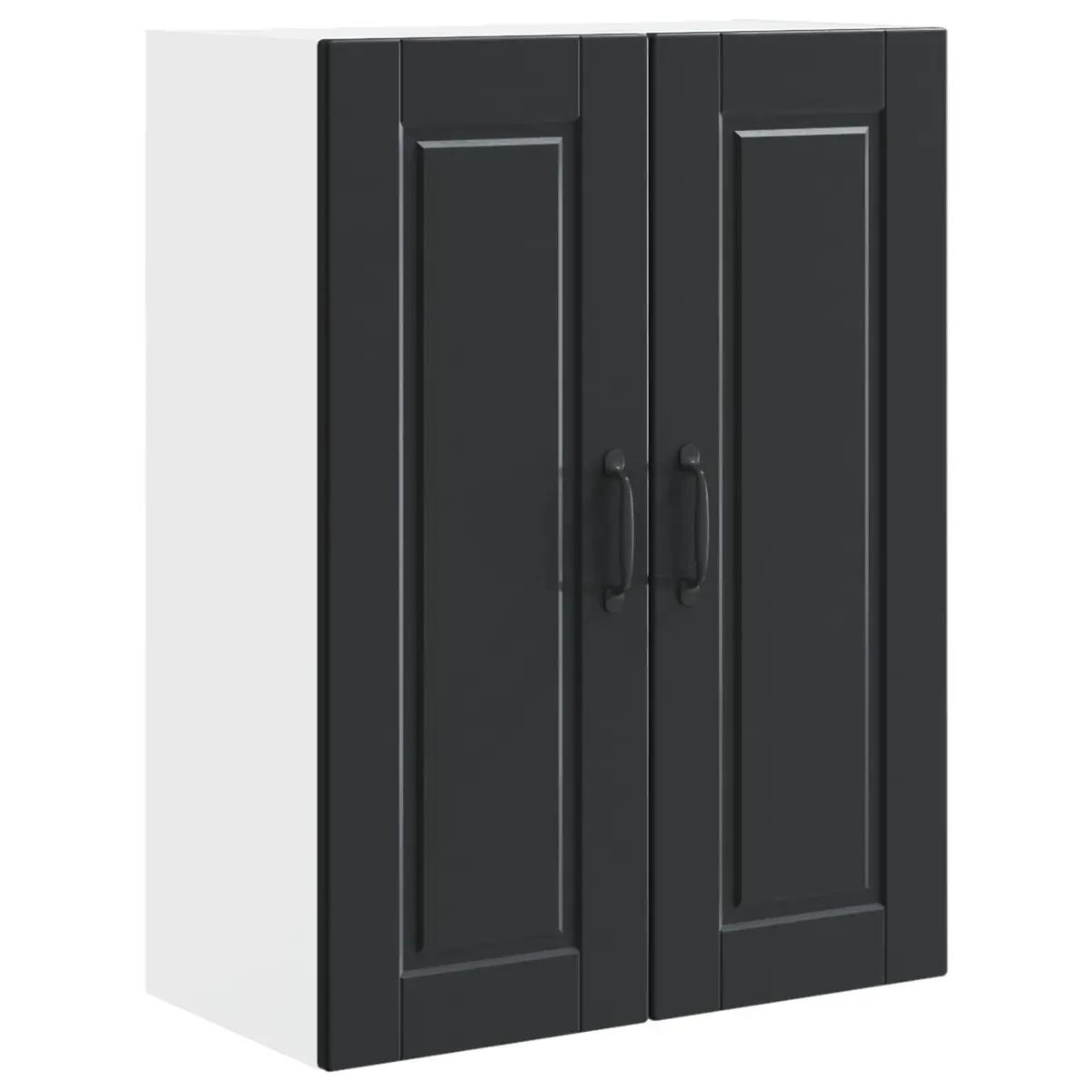Black Engineered Wood Wall Cabinet 60x31x80cm