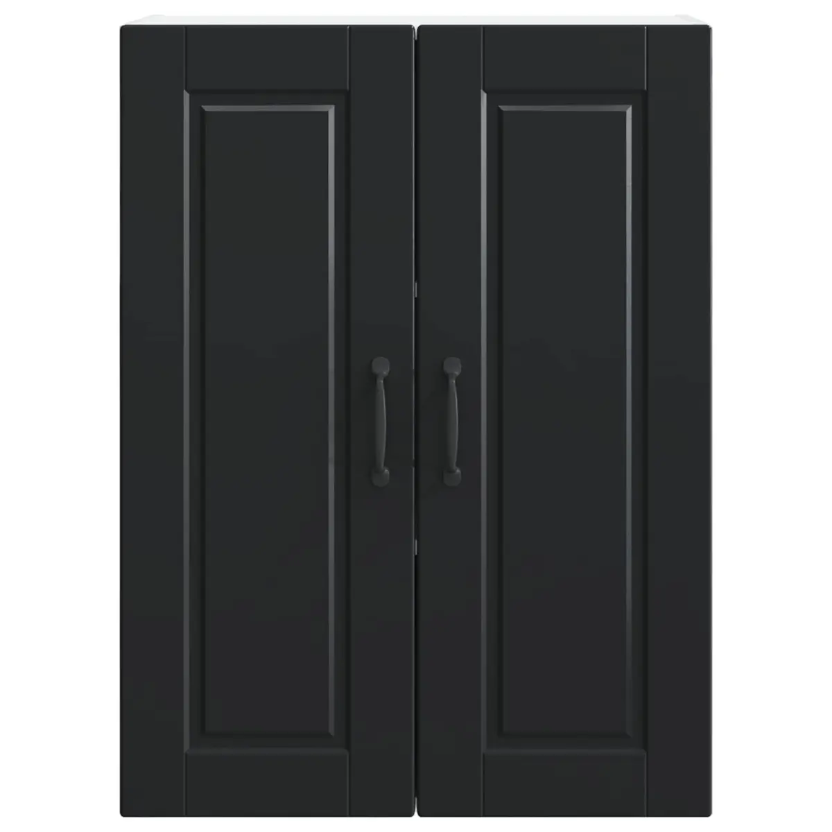 Black Engineered Wood Wall Cabinet 60x31x80cm