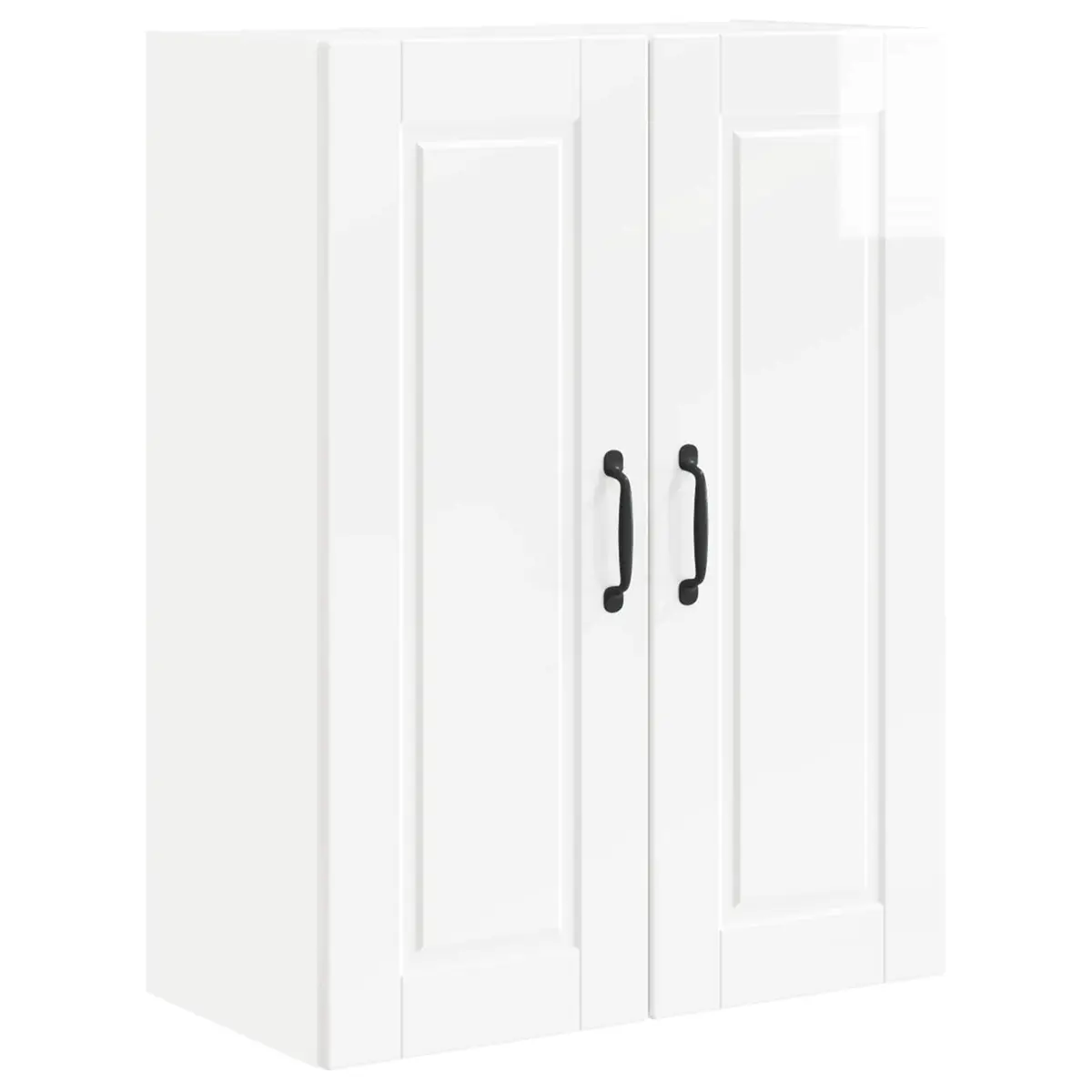 Wall Cabinet Kitchen Storage Engineered Wood High Gloss White 60 x 31 x 80 cm