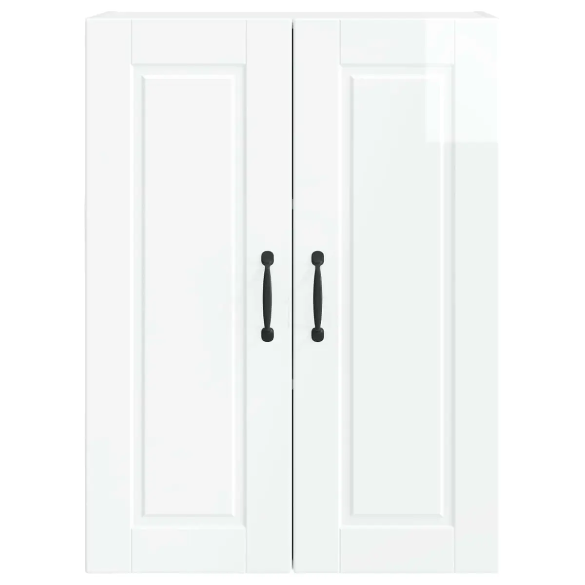 Wall Cabinet Kitchen Storage Engineered Wood High Gloss White 60 x 31 x 80 cm