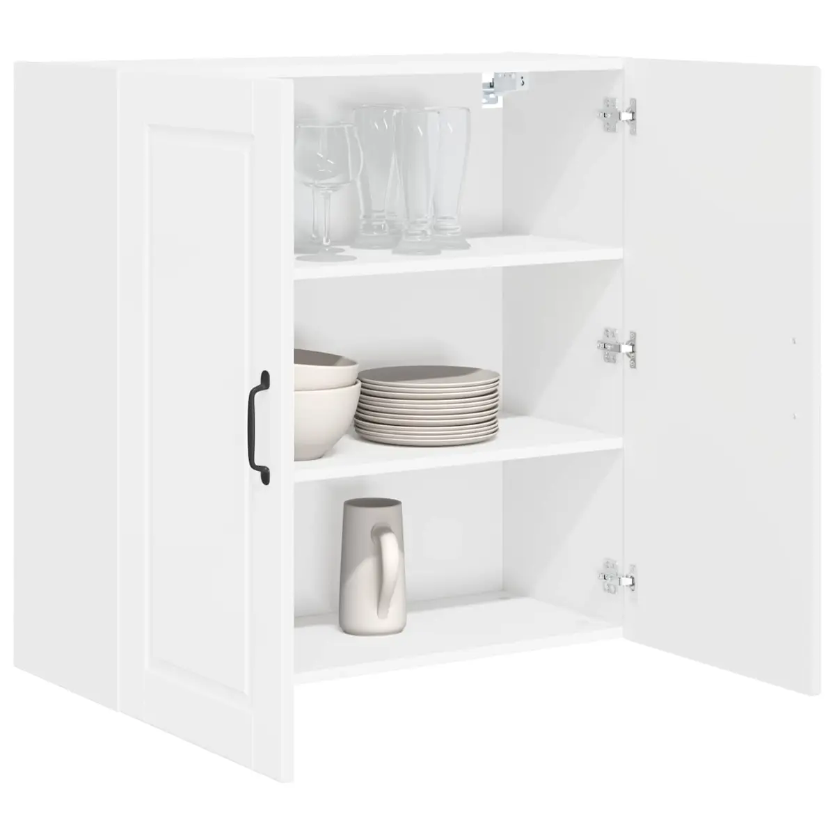 Wall Cabinet Engineered Wood 80x31x80cm High Gloss White