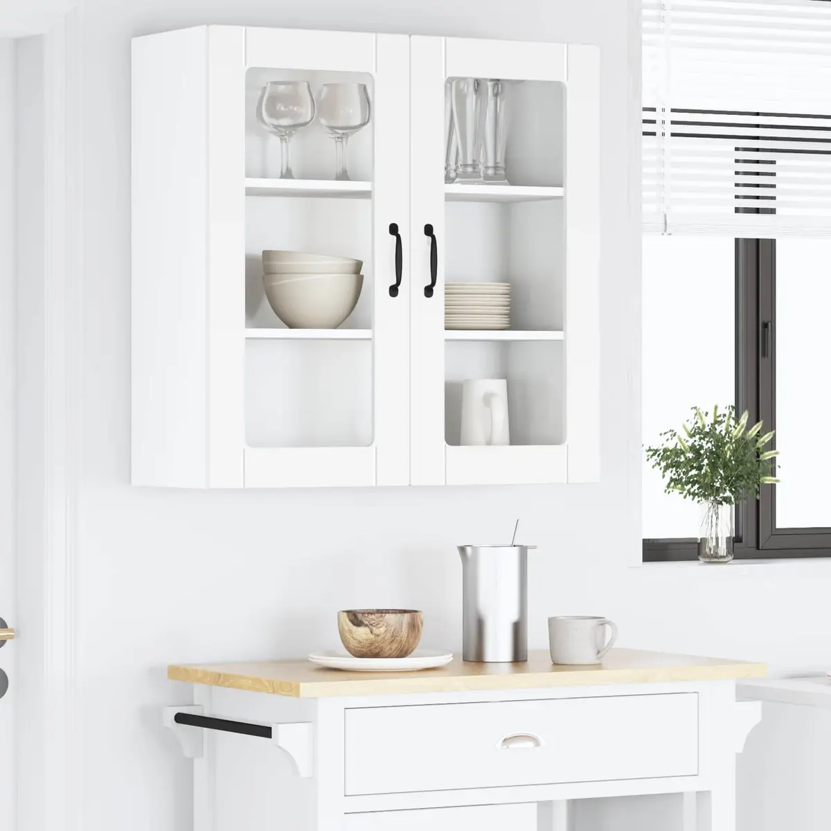 Wall Cabinet Engineered Wood 80x31x80cm White