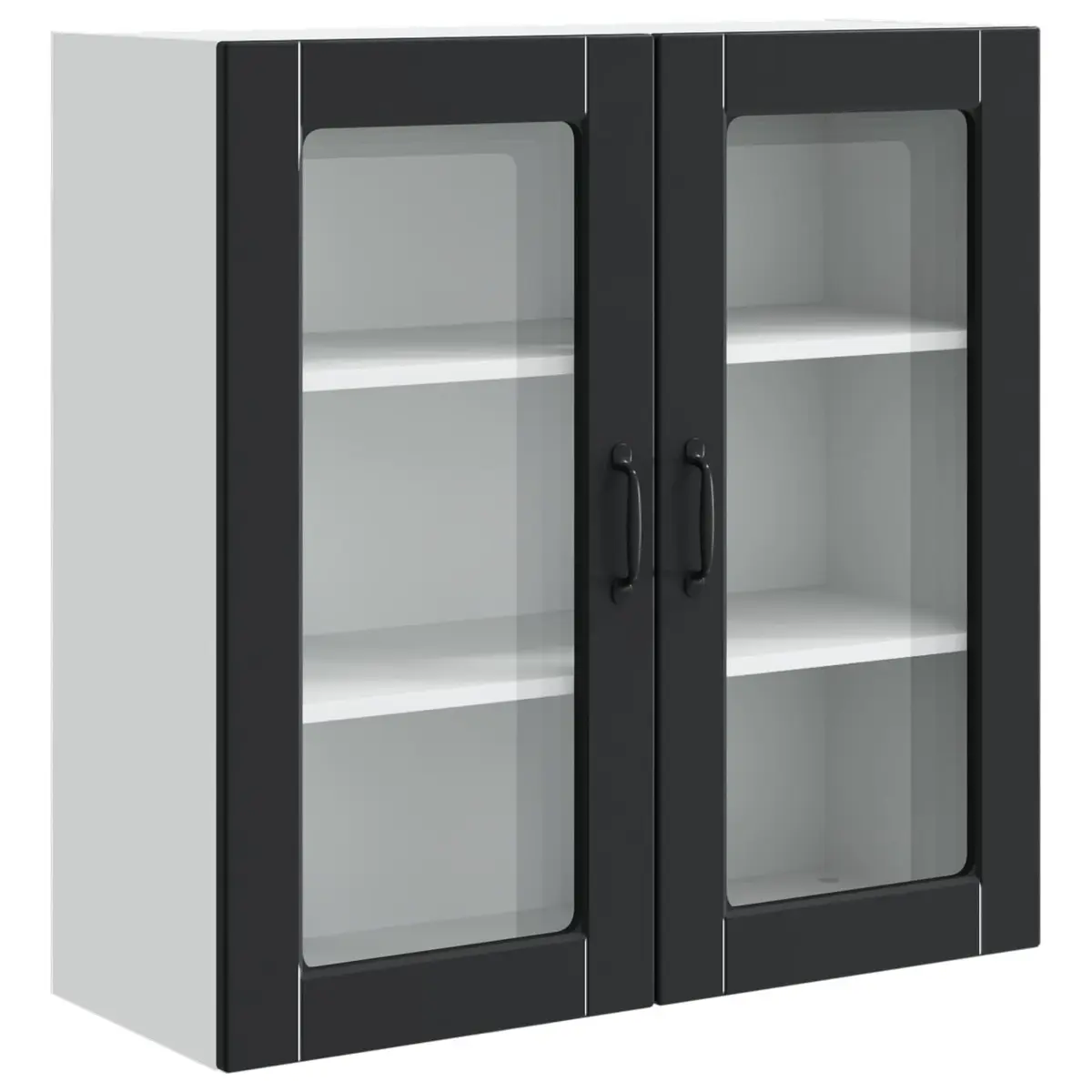 Wall Cabinet Engineered Wood 80x31x80cm Black