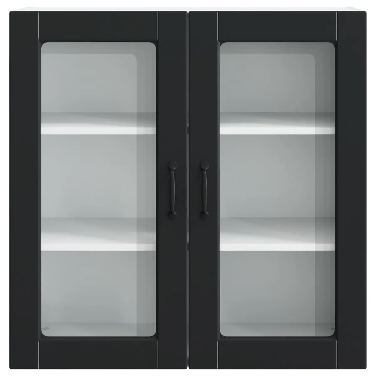 Wall Cabinet Engineered Wood 80x31x80cm Black