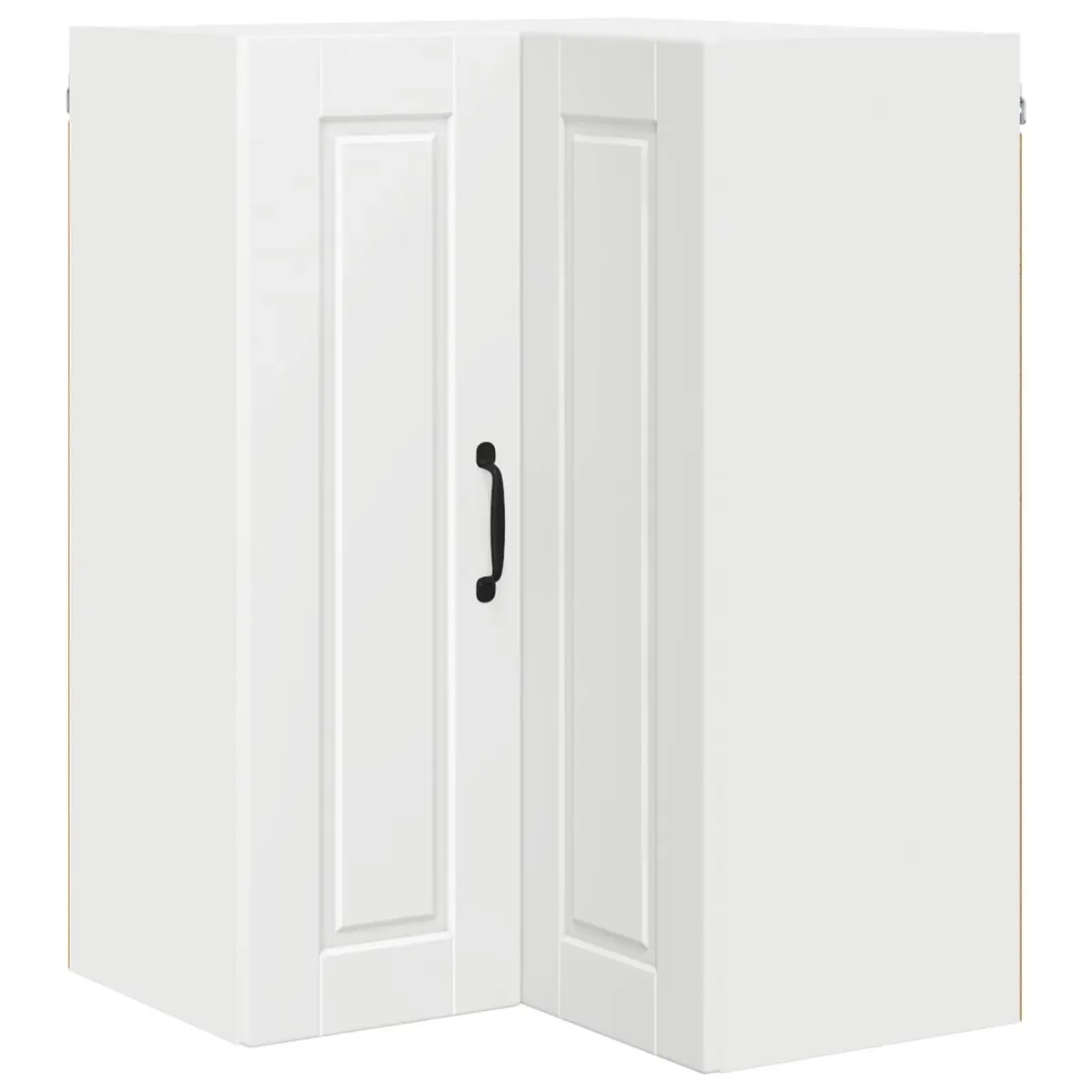 White Wall-Mounted Corner Kitchen Cabinet 57x57x80cm