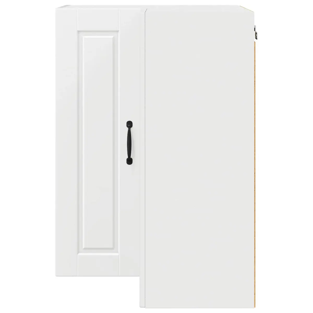 White Wall-Mounted Corner Kitchen Cabinet 57x57x80cm