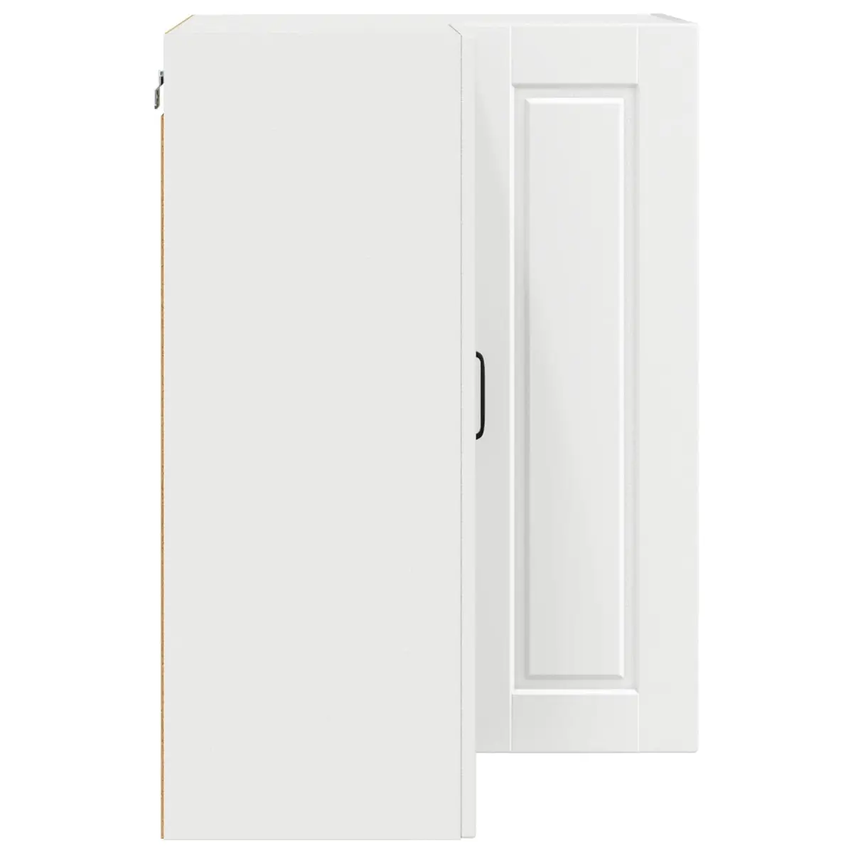 White Wall-Mounted Corner Kitchen Cabinet 57x57x80cm